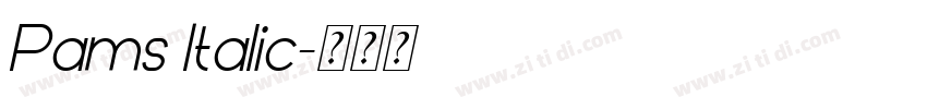 Pams Italic字体转换
